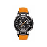 Tissot T Race Chronograph Black Dial Orange Rubber Strap Watch for Women - T048.217.27.057.00