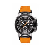 Tissot T Race Chronograph Black Dial Orange Rubber Strap Watch for Women - T048.217.27.057.00