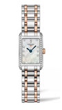 Jam Tangan Wanita Longines Dolcevita Diamonds Mother of Pearl White Dial Two Tone Steel Strap - L5.258.5.89.7