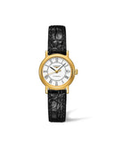 Longines Presence Automatic White Dial Black Watch untuk Wanita - L4.321.2.11.2