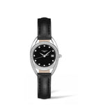Longines Equestrian Arche kuarsa berlian hitam panggil Watch untuk Wanita - L6.136.0.57.0