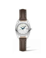 Longines Equestrian Mother of Pearl Dial Brown Leather Strap Watch for Women - L6.136.0.87.2