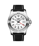 Breitling Avenger Automatic GMT 43 White Dial Black Nylon Strap Watch for Men - A32397101A1X1