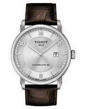 Tissot Luxury Powermatic 80 Silver Dial Brown Leather Strap Watch For Men - T086.407.16.031.00