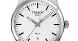 Tissot T Classic PR 100 White Dial Black Leather Strap Watch for Men - T101.410.16.031.00