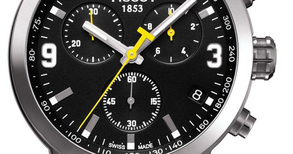 Tissot PRC 200 Chronograph Black Dial Black Leather Strap Watch Tissot PRC 200 Chronograph Black Dial Black Leather Strap Watch