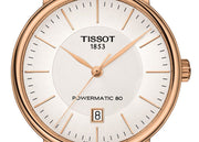 Tissot T Classic Carson Premium Automatic White Dial Rose Gold Steel Strap Watch for Men - T122.407.33.031.00