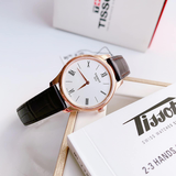 Tissot Tradition 5.5 White Dial Brown Leather Strap Watch for Men - T063.409.36.018.00