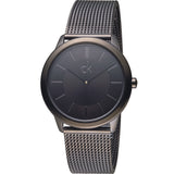 Calvin Klein Minimal Black Dial Black Mesh Bracelet Watch for Men - K3M224B1