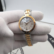 Tissot T Lady Flamingo Mother of Pearl White Dial Two Tone Steel Strap Watch For Women - T094.210.22.111.00