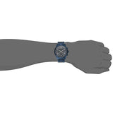 Guess Horizon Chronograph Black Dial Blue Steel Strap Watch For Men - W0379G5