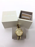 Michael Kors Garner Multifunction Gold Dial Two Tone Steel Strap Watch For Women - MK6471