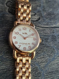 Coach Delancey White Dial Rose Gold Steel Strap Watch for Women - 14502242