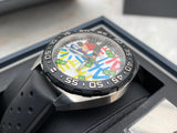 Tag Heuer Formula 1 Alec Monopoly Edisi Khusus Jam Tangan Tali Karet Hitam untuk Pria - WAZ1119.FT8023