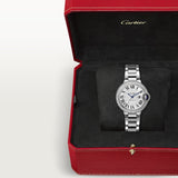 Cartier Ballon Bleu De Cartier Diamonds Silver Dial Silver Steel Strap Watch for Women - W4BB0023