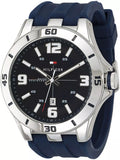 Tommy Hilfiger Drew Black Dial Black Rubber Strap Watch for Men - 1791062