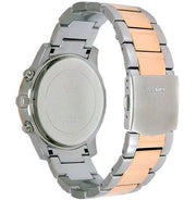 Guess Exec Chronograph White Dial Two Tone Steel Strap Watch for Men - W0075G2