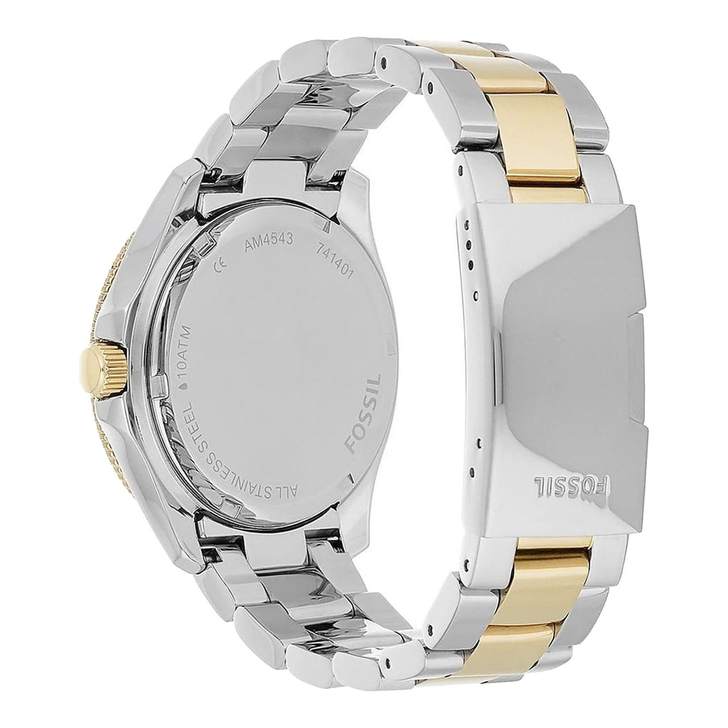 Fossil Cecile White Dial Two Tone Steel Strap Watch for Women - AM4543