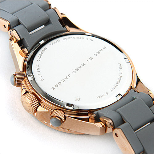 Marc Jacobs Rock Chronograph Grey Dial Grey Silicone Strap  display picture 2