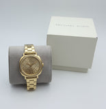 Michael Kors Nia Quartz Gold Dial Gold Steel Strap Watch For Women - MK3989