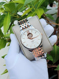 Tissot Tradition Powermatic 80 Open Heart Silver Dial Two Tone Steel Strap Jam Tangan Untuk Pria - T063.907.22.038.01