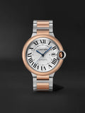 Cartier Ballon Bleu De Cartier Silver Dial Two Tone Steel Strap Watch for Men - W2BB0034