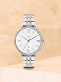Fossil Jacqueline White Dial Silver Steel Strap Watch for Women - ES3545