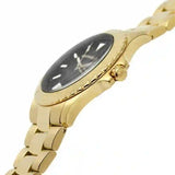 Michael Kors Everest Three-Hand Black Dial Gold Steel Strap Watch For Men - MK9078