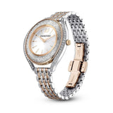 Swarovski Crystalline Aura White Dial Two Tone Mesh Strap Watch for Women - 5644075