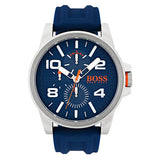 Hugo Boss Detroit Quartz Blue Dial Blue Silicone Strap Watch For Men - 1550008