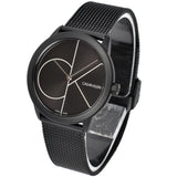 Calvin Klein Minimal Black Dial Black Mesh Bracelet Watch for Women - K3M5245X