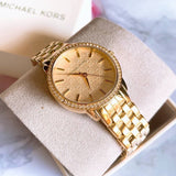 Michael Kors Argyle Glitz Rose Gold Dial Rose Gold Steel Strap Watch For Women - MK3120