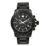 Movado Series 800 Chronograph Black Dial Black Steel Strap Watch For Men - 2600119