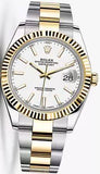 Rolex Datejust 41 Oyster White Dial Two Tone Oystersteel & Yellow Gold Strap Watch for Men - M126333-0015