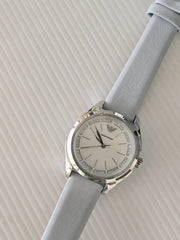 Emporio Armani Valeria Mother of Pearl Dial Blue Leather Strap Watch for Women - AR11032