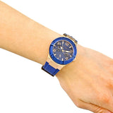 Guess Jet Setter Analog Quartz Blue Dial Blue Rubber Strap Watch For Women - W0571L1