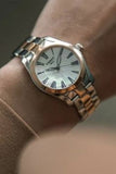 Tissot T Wave Quartz Mother of Pearl Dial Two Tone Steel Strap Watch for Women - T112.210.22.113.00