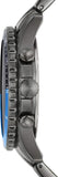 Fossil FB-01 Chronograph Black Dial Grey Steel Strap Watch for Men - FS5835