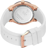 Guess Jet Setter White Dial White Rubber Strap Watch for Women - W0564L1