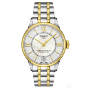 Tissot Chemin Des Tourelles Powermatic 80 Lady Mother of Pearl White Dial Two Tone Steel Strap Watch For Women - T099.207.22.118.00