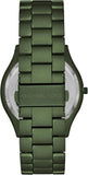 Michael Kors Slim Runway Quartz Black Dial Green Steel Strap Watch For Men - MK8715