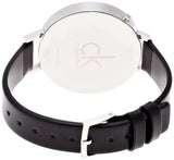 Calvin Klein Equal Black Dial Black Leather Strap Watch for Women - K3E231C1