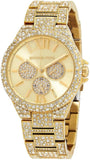 Michael Kors Camille Pavé Crystals Gold Dial Gold Steel Strap Watch for Women - MK6958