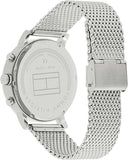 Tommy Hilfiger Quartz Chronograph Black Dial Silver Mesh Bracelet Watch for Men - 1791292