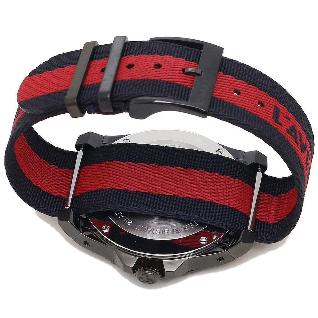 Gucci Dive Blue & Red Dial Blue & Red Nylon Strap Watch For Men