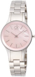 Calvin Klein Simplicity Pink Dial Silver Steel Strap Watch for Women - K432314E