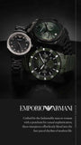 Emporio Armani Mario Chronograph Black Dial Black Steel Strap Watch For Men - AR11242