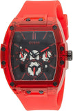 Guess Phoenix Multifunction Black Dial Red Rubber Strap Watch for Men - GW0203G5