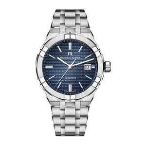 Maurice Lacroix Aikon Automatic Blue Dial Silver Steel Strap Watch For Men - AI6008-SS002-430-1
