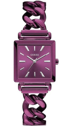 Guess Vanity Analog Purple Dial Purple Steel Strap Watch For Women - W1029L4